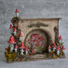 Камин мухоморы для кукол