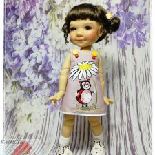 Платье для Meadow Dolls 28 см "БУКАШКА С РОМАШКОЙ"