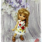 Платье "МАКИ" на Twinkles Meadow Dolls/IrrealDoll, Lati Yellow, Dress Pukifee. (15-16 см)