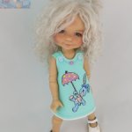 Платье для Meadow Dolls 28 см «ЗАЙКА НА ЗОНТИКЕ»