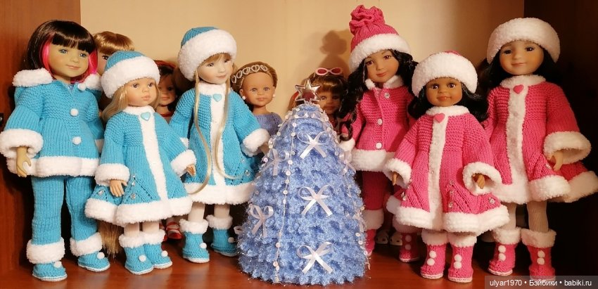 Новогодние наряды для кукол Ruby Red 37см и Paola Reina 32cм по МК Ольги Шутялецкой и по его мотивам.