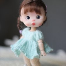 Воздушные ажурные платья для кукол ob11