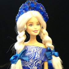 Конфетная Барби-Снегурочка