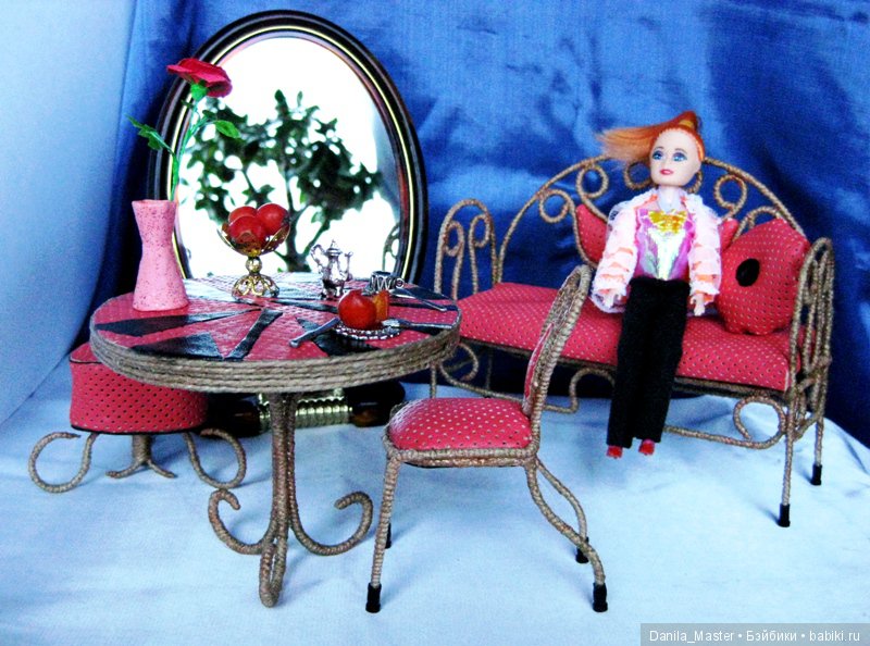 Коралловый гарнитур — Мебель для кукол и домиков: фото