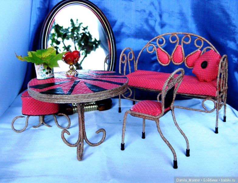 Коралловый гарнитур — Мебель для кукол и домиков: фото