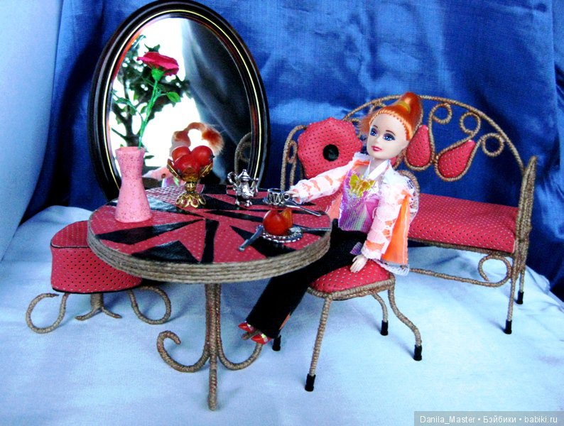 Коралловый гарнитур — Мебель для кукол и домиков: фото
