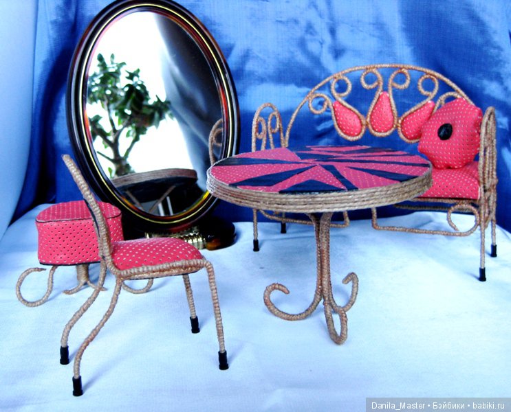 Коралловый гарнитур — Мебель для кукол и домиков: фото