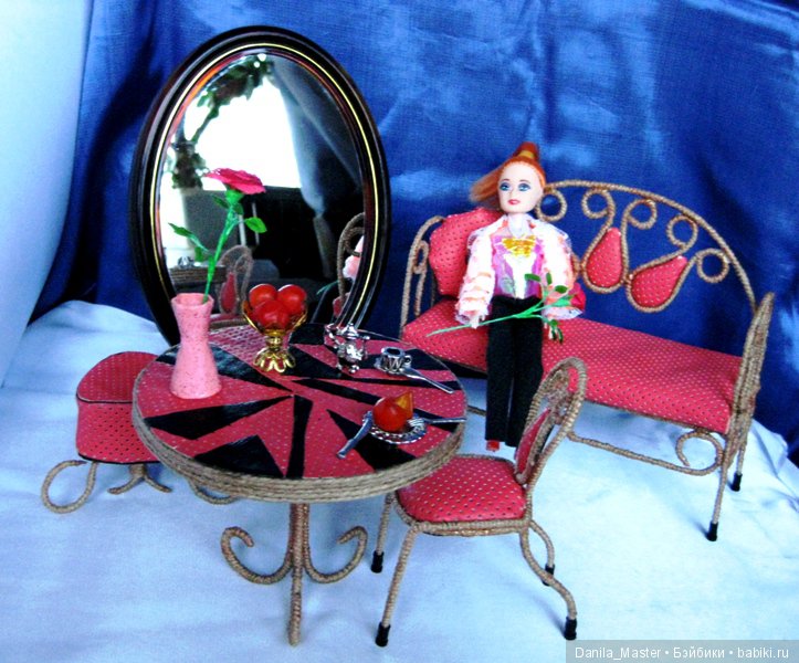 Коралловый гарнитур — Мебель для кукол и домиков: фото