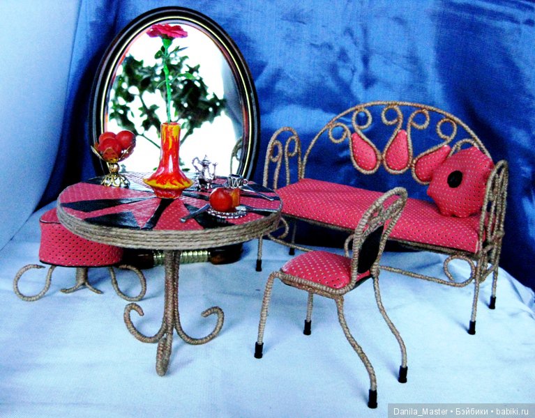 Коралловый гарнитур — Мебель для кукол и домиков: фото