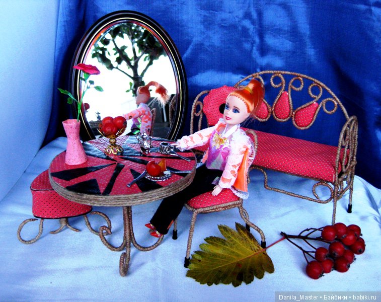 Коралловый гарнитур — Мебель для кукол и домиков: фото