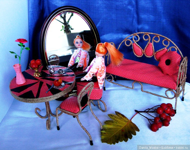 Коралловый гарнитур — Мебель для кукол и домиков: фото