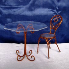 Стол и стулья из проволоки с фотографиями процесса. Часть1. Стол