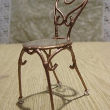 Стол и стулья из проволоки с фотографиями процесса. Часть 2. Стулья