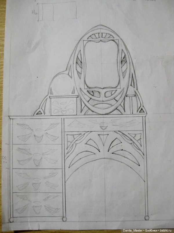 Туалетный столик и стул. Процесс с фотографиями