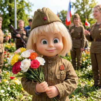 С Днем Победы от моих девчонок.