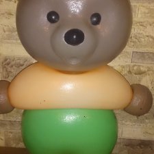 любителям медведиков - винтажный пластмассовый Миша