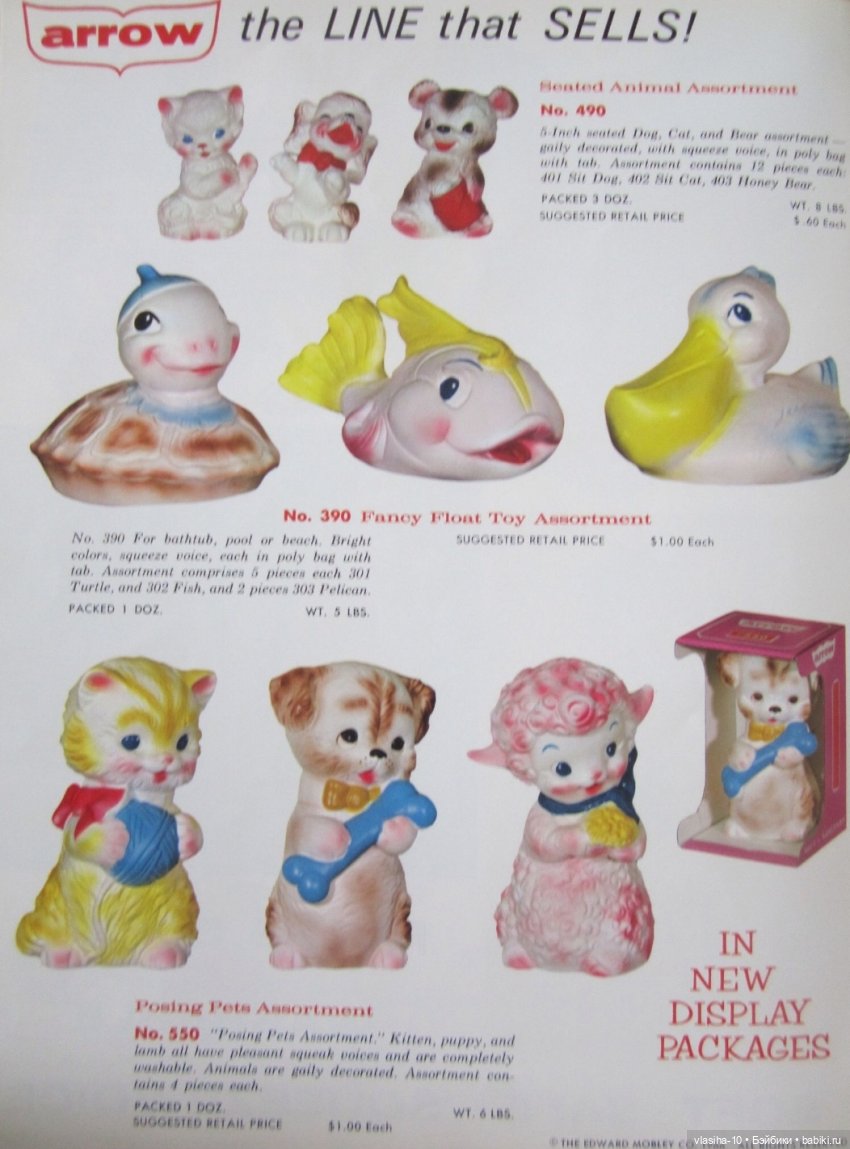 Резиновые игрушки от Sun Rubber Co