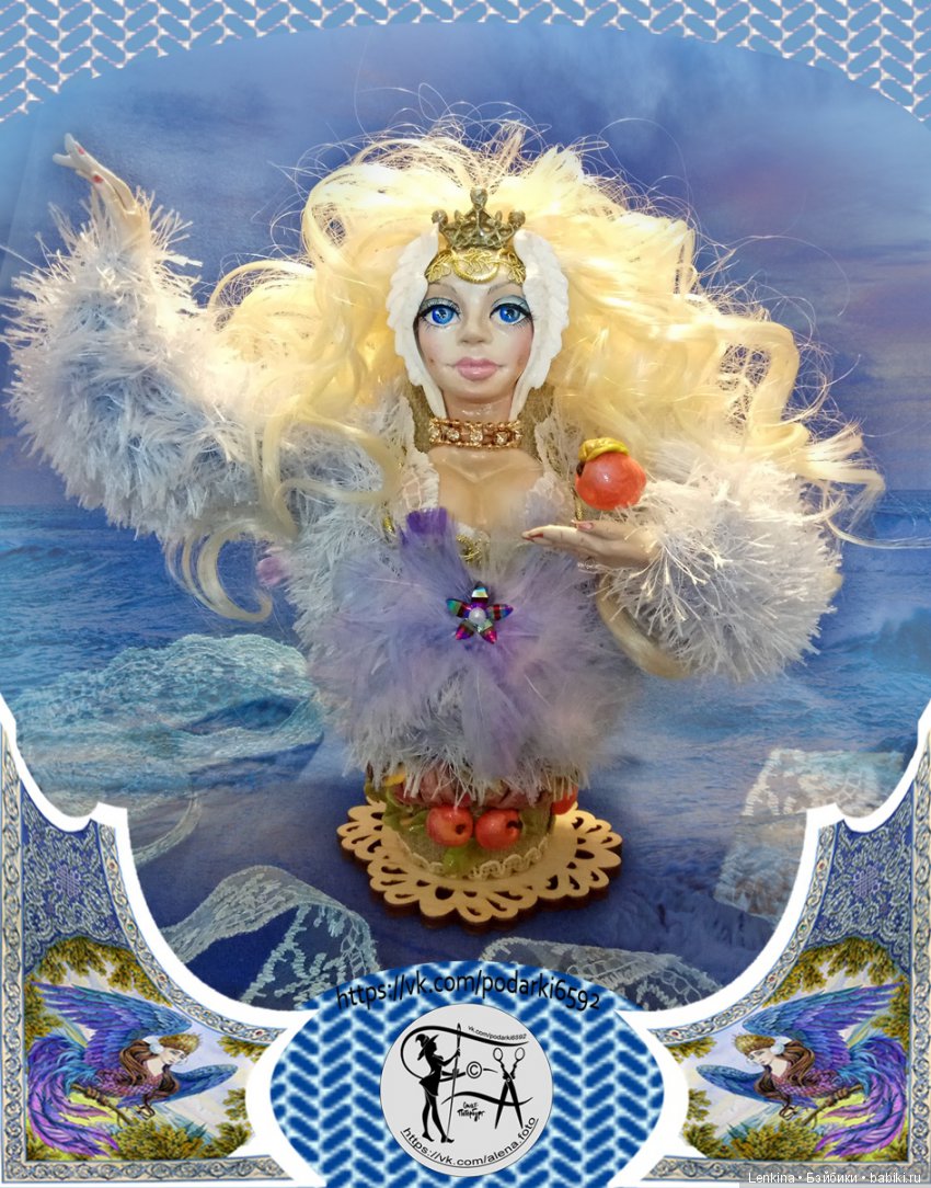 Алконост. Авторская текстильная матрешка (фото 5)