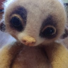 Валеная игрушка лемурчик Амурчик Валеная игрушка лемурчик Амурчик
