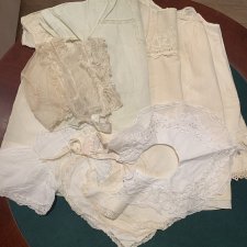 Антикварные/винтажные детские платья, сорочки, воротники, чепчики