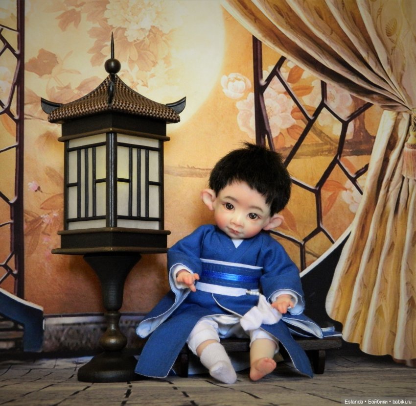 Фонарик в китайском стиле для авторской куклы (фото 2)