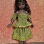 Комплект одежды: платье, топ, нарукавники, повязка на BID