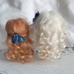 Натуральные парики для маленьких антикварных кукол