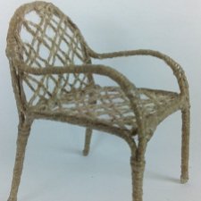 Плетеное кресло для 1/6 - готовлю "телегу зимой"