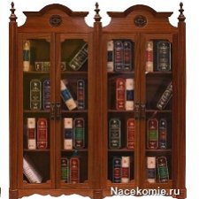 Шкаф для миниатюрных книг ДеАгостини с наполнением, новый