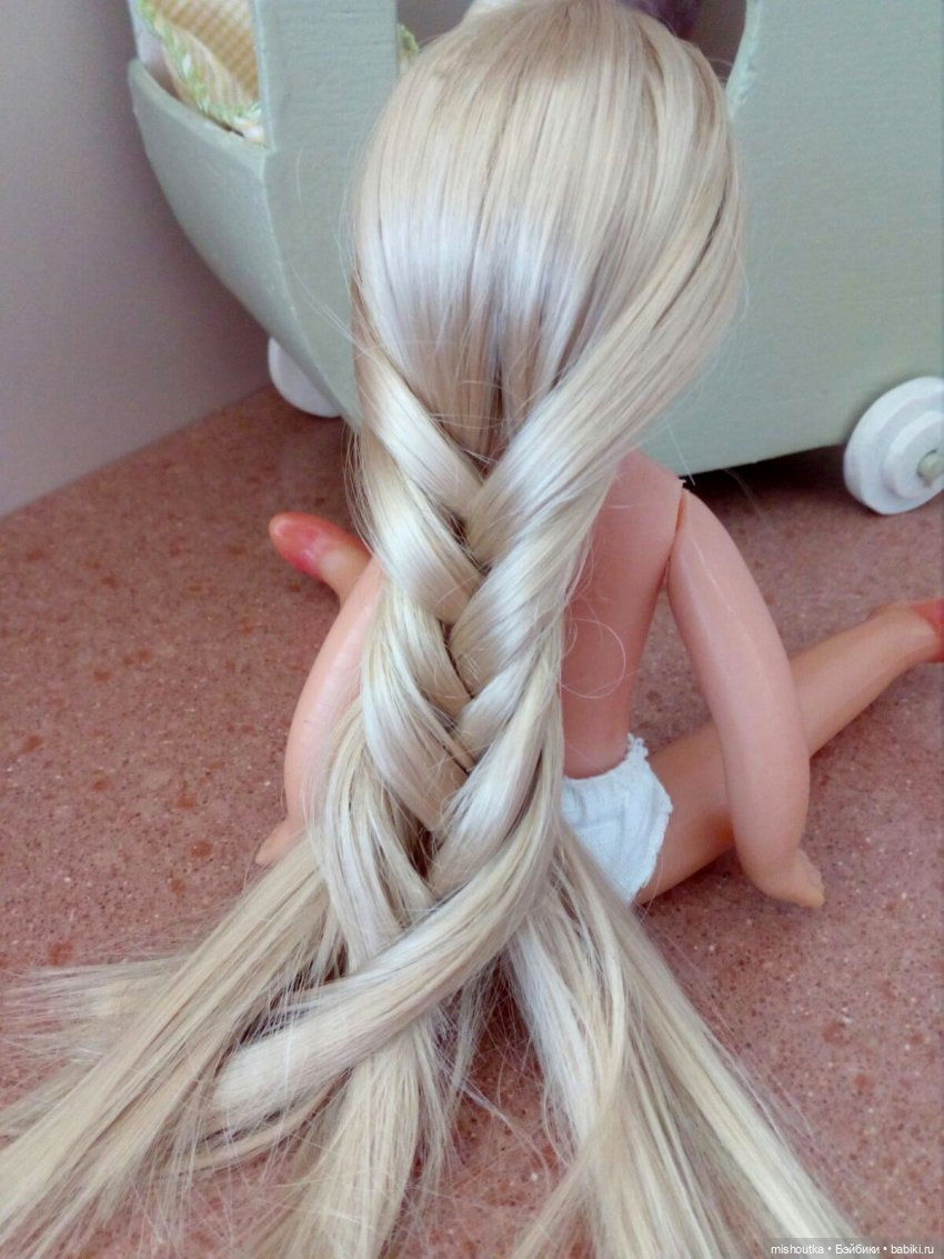 Первый парик для куклы Алёнки своими руками (фото 4)