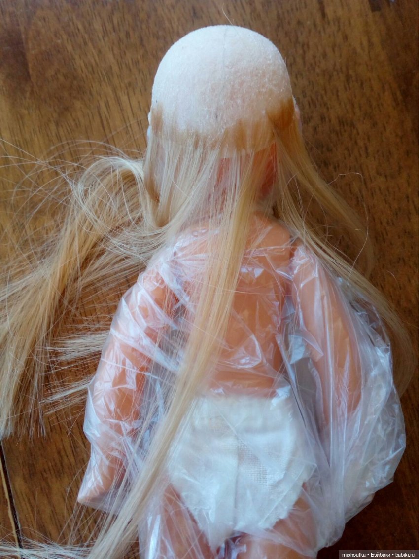 Первый парик для куклы Алёнки своими руками (фото 2)
