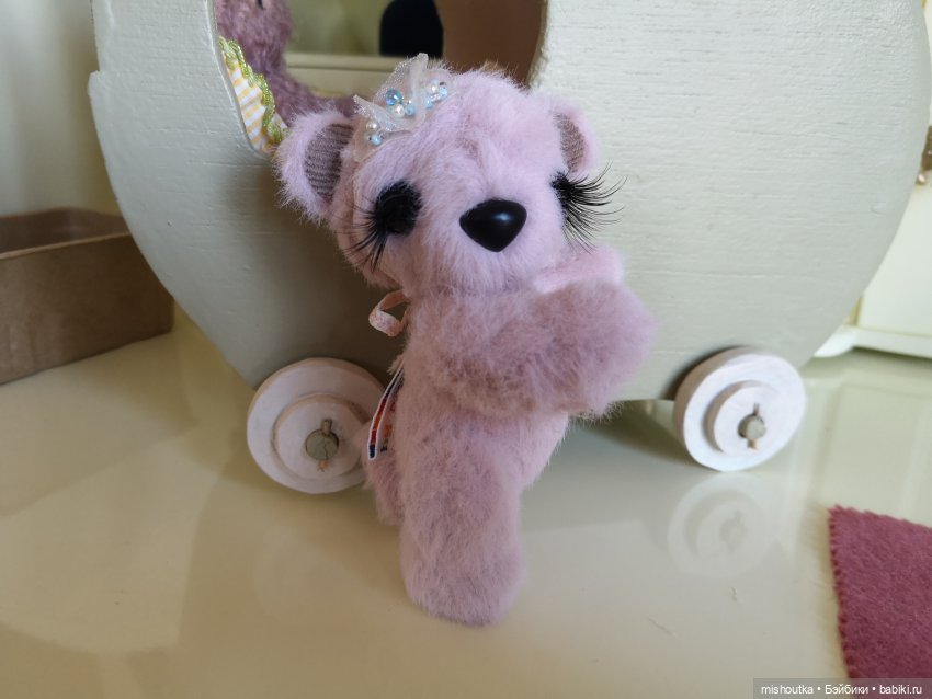 Розовая мишка — Авторские мишки Тедди и друзья: фото