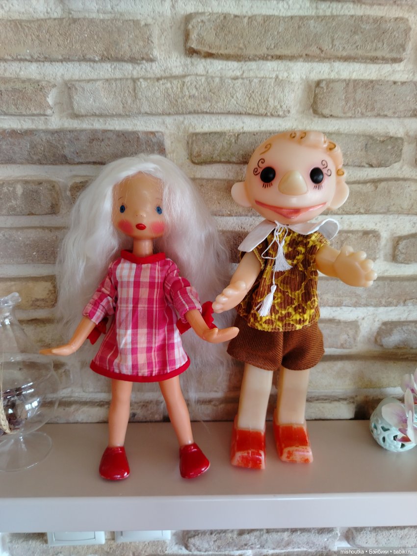 Синеглазка и Буратино | Бэйбики Синеглазка и Буратино — Советские винтажные куклы (СССР): Ленигрушка