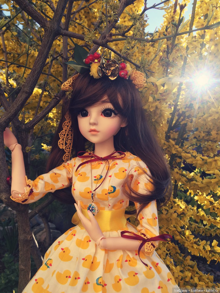 Платье с цыплятами — Куклы Звезды подиума (Angel Collection): шарнирные