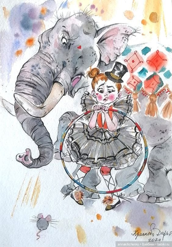 Зимнее, новогоднее, сказочное - рисунки Дарьи Красновой