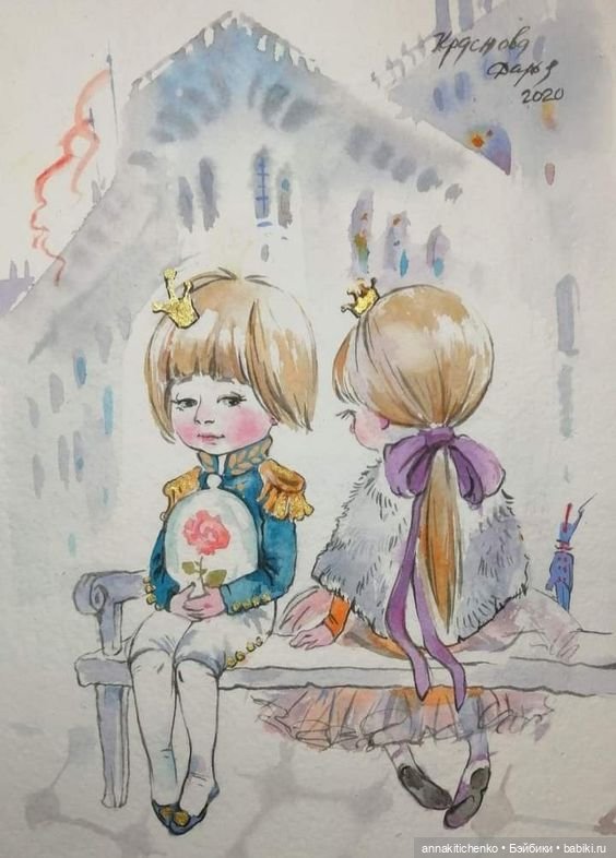 Зимнее, новогоднее, сказочное - рисунки Дарьи Красновой