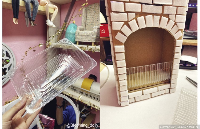 Кукольный камин | Бэйбики Кукольный камин — Кукольная миниатюра своими руками: еда (фото 2)