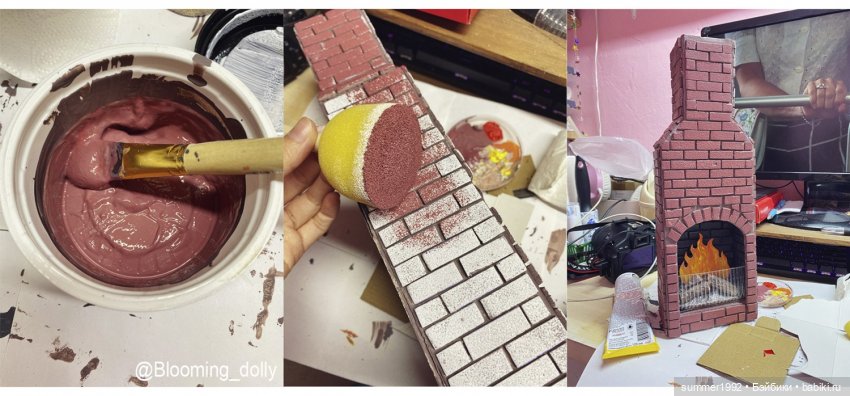 Кукольный камин | Бэйбики Кукольный камин — Кукольная миниатюра своими руками: еда (фото 5)