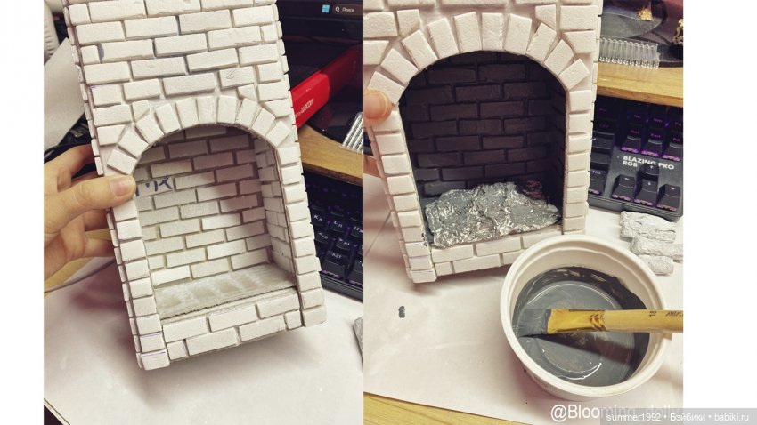 Кукольный камин | Бэйбики Кукольный камин — Кукольная миниатюра своими руками: еда (фото 3)