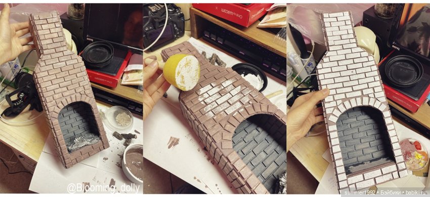 Кукольный камин | Бэйбики Кукольный камин — Кукольная миниатюра своими руками: еда (фото 4)