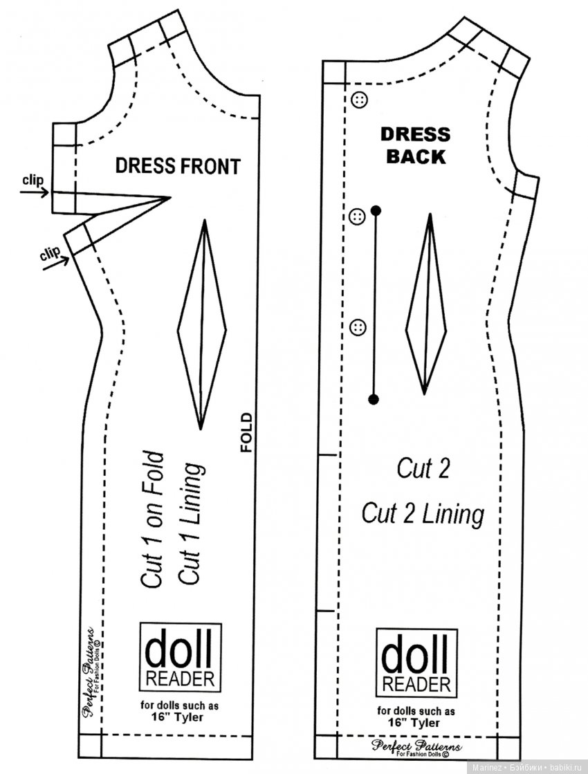 Выкройка платья для Тейлор Тоннер