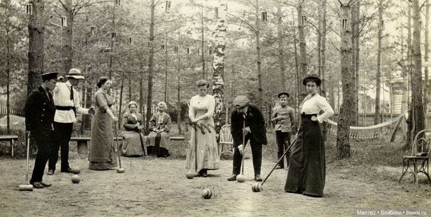 Усадьба, крокет, электричество, барабан, светец все это бабайки увидели в одном месте