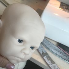 Доработка молда. Убираю складки на лбу.