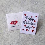 Открытка с днём Валентина и конверт (масштаб 1:6)