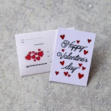 Открытка с днём Валентина и конверт (масштаб 1:6)