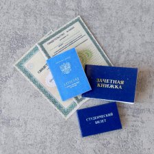 Набор студенческих документов (масштаб 1:6)