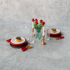 Сервировка с розами №2 (масштаб 1:6)
