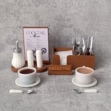 Набор для столика в кафе (масштаб 1:6)