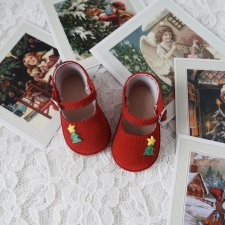 Новогодние туфельки для кукол Паола Рейна 34 см