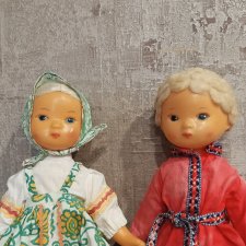 Редкие советские куклы в национальных костюмах.